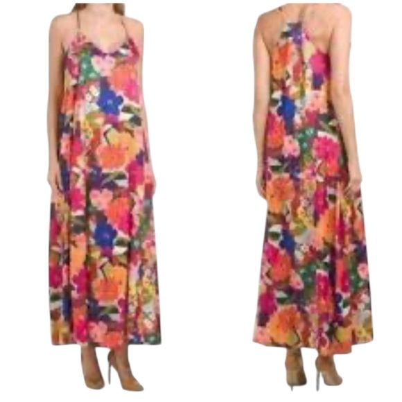 Nicole Miller Floral Maxi Dress - Multicolor - Picture 1 of 7